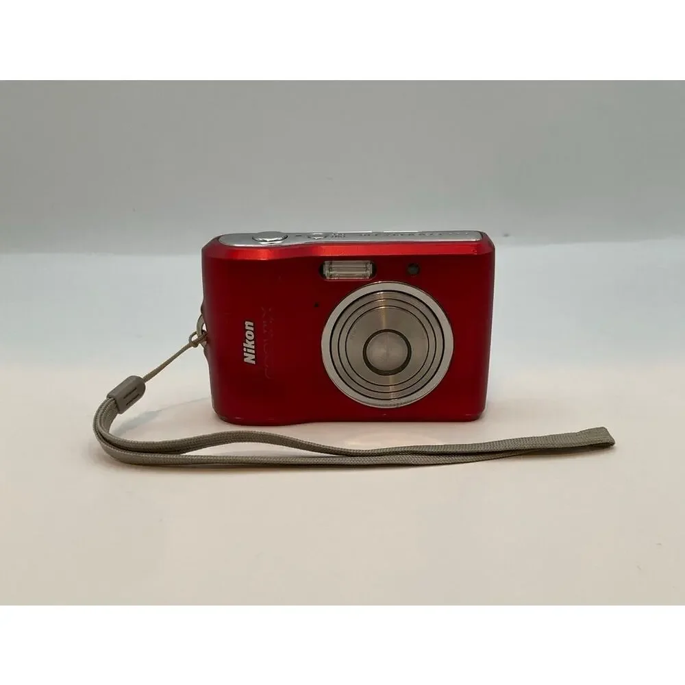 Nikon Coolpix L18 8MP Digital Camera Red For Parts Repair Untested READ